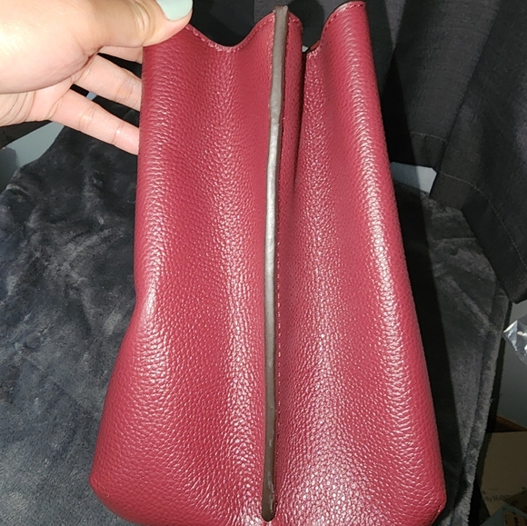 MK Teagan Dark Cherry long drop satchel leather - Picture 6 of 6
